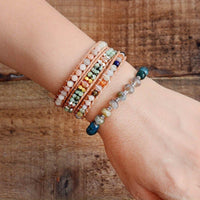 Thumbnail for Natural Labradorite Apatite Friendship Gemstone Bracelet-Your Soul Place