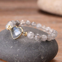 Thumbnail for The Calm Nature Labradorite Heart Love Bracelet-Your Soul Place