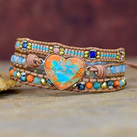 Thumbnail for Hawaiian Love In Orange Jasper Wrap Bracelet-Your Soul Place