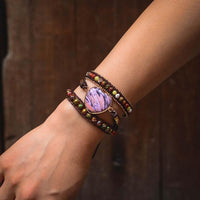 Thumbnail for Secret Flowers Sea Imperial Jasper Wrap Bracelet-Your Soul Place