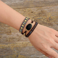Thumbnail for Natural Picasso Onyx Wrap Bracelet-Your Soul Place