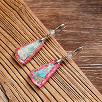 Thumbnail for Gemstone Sector Jasper Drop Earrings-Your Soul Place