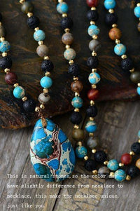 Thumbnail for Ocean Whales Labradorite Onyx Amazonite Pendant Necklace-Your Soul Place