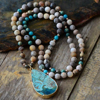 Thumbnail for Calming Ocean Jasper Inspiration Necklace-Your Soul Place