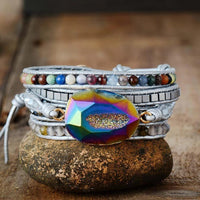 Thumbnail for Happiness Rainbow Quatz Wrap Bracelet-Your Soul Place