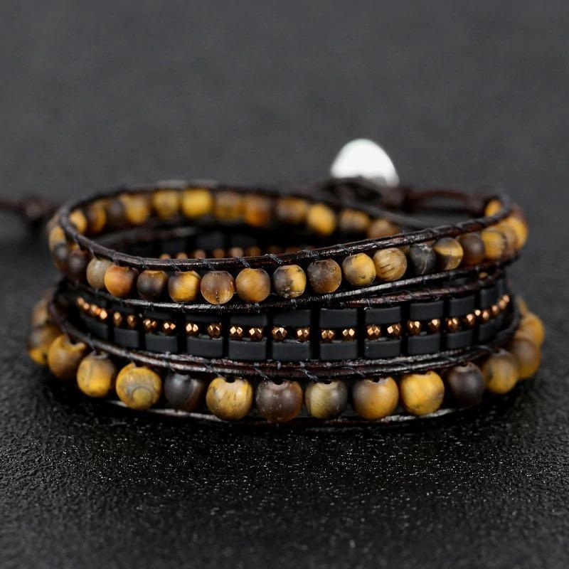 Luxury Tiger Eye Beads Wrap Bracelet-Your Soul Place