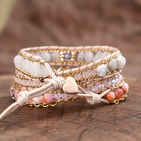 Thumbnail for Embracing The New Season Pink Butterfly Opal Wrap Bracelet-Your Soul Place