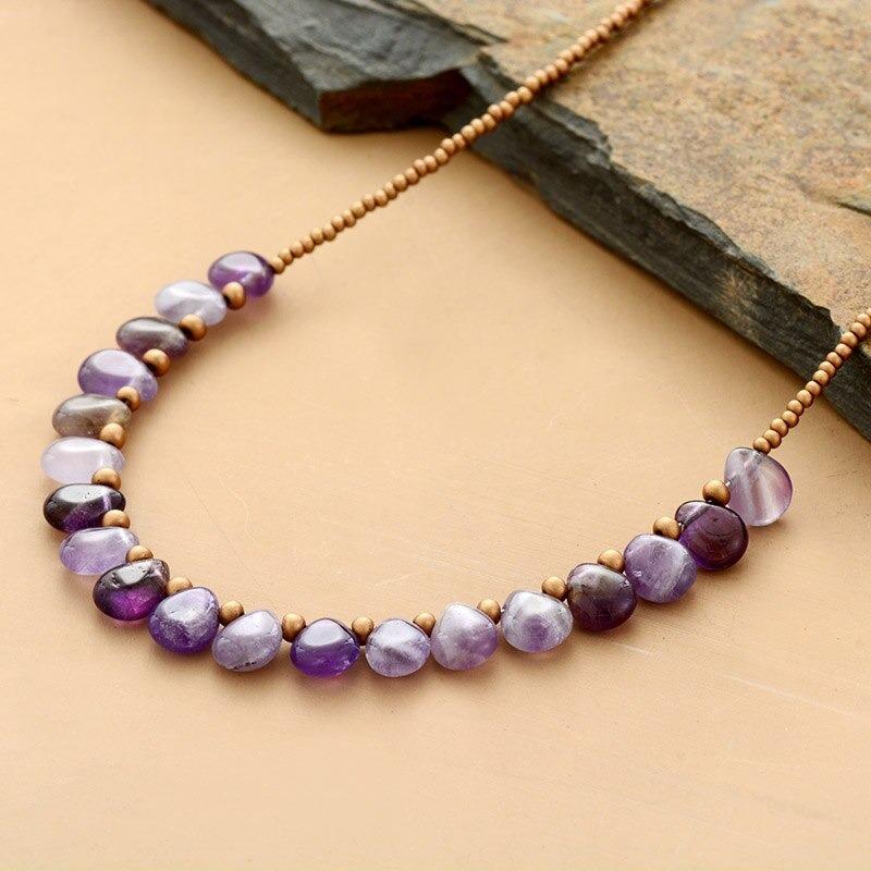 Provence Amethyst Beads Necklace-Your Soul Place