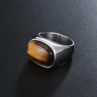 Thumbnail for Ferocity Tiger Eye Signet Ring-Your Soul Place