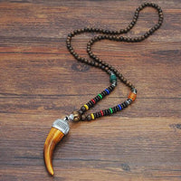 Thumbnail for Handmade Nepal Buddhist Wenge Mala Necklace