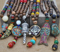 Thumbnail for Handmade Nepal Buddhist Wenge Mala Necklace-Your Soul Place