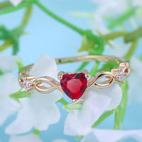 Thumbnail for Delicate Zirconia Heart Ring