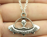 Thumbnail for I Want To Believe UFO Necklace-Your Soul Place