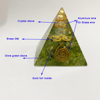 Thumbnail for Green Peridot Om Healing Orgone Pyramid-Your Soul Place