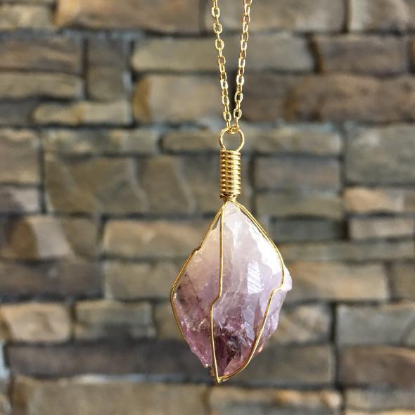 Raw Amethyst Necklace-Your Soul Place