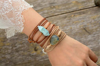 Thumbnail for Natural Labradorite Wrap Bracelet-Your Soul Place