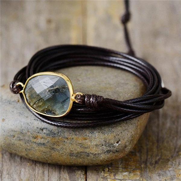 Natural Labradorite Wrap Bracelet-Your Soul Place
