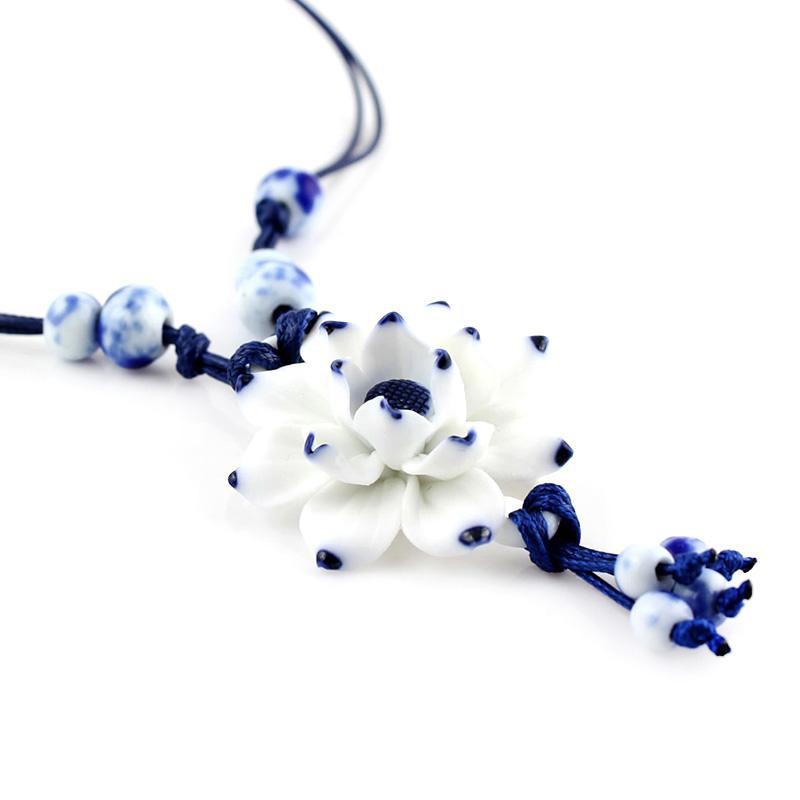 Limited Edition Handmade Ceramic Lotus Necklace-Your Soul Place