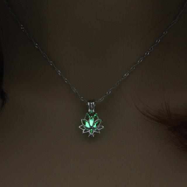 Glow In The Dark Lotus Necklace-Your Soul Place