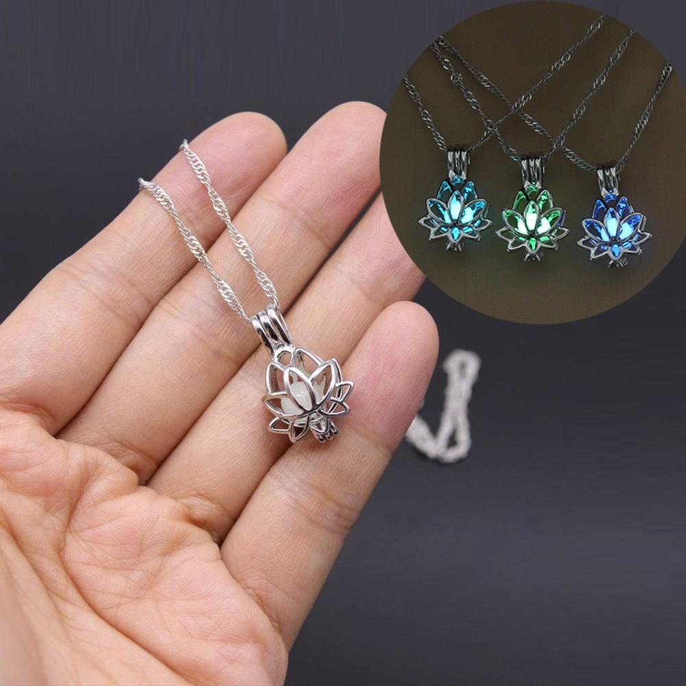 Glow In The Dark Lotus Necklace-Your Soul Place