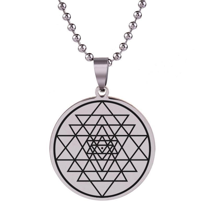 Mystic Sri Yantra Stainless Steel Necklace-Your Soul Place