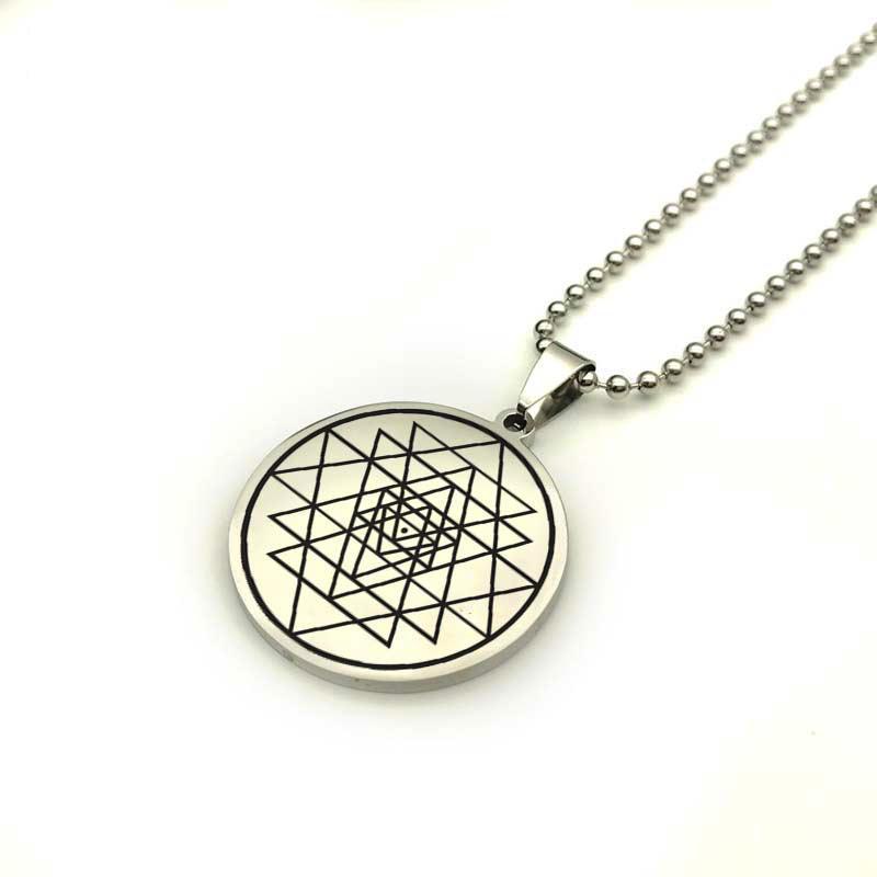 Mystic Sri Yantra Stainless Steel Necklace-Your Soul Place