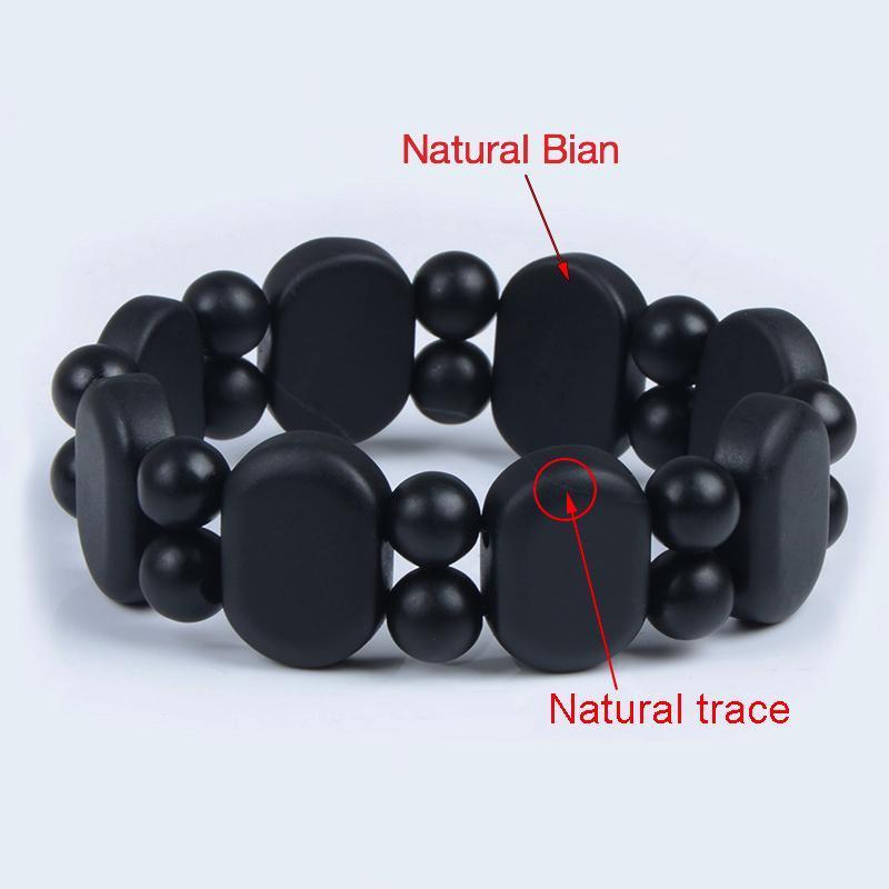 Natural Black Bian Stone Bracelet-Your Soul Place