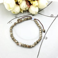 Thumbnail for Natural Pyrite with Sterling Silver Cube Charm Bracelet-Your Soul Place