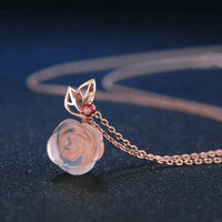 Thumbnail for Majestic Rose Quartz & Garnet Necklace-Your Soul Place