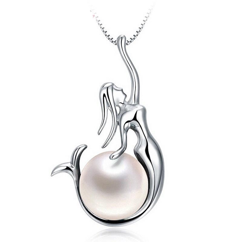 Mermaid Pearl Silver Necklace-Your Soul Place