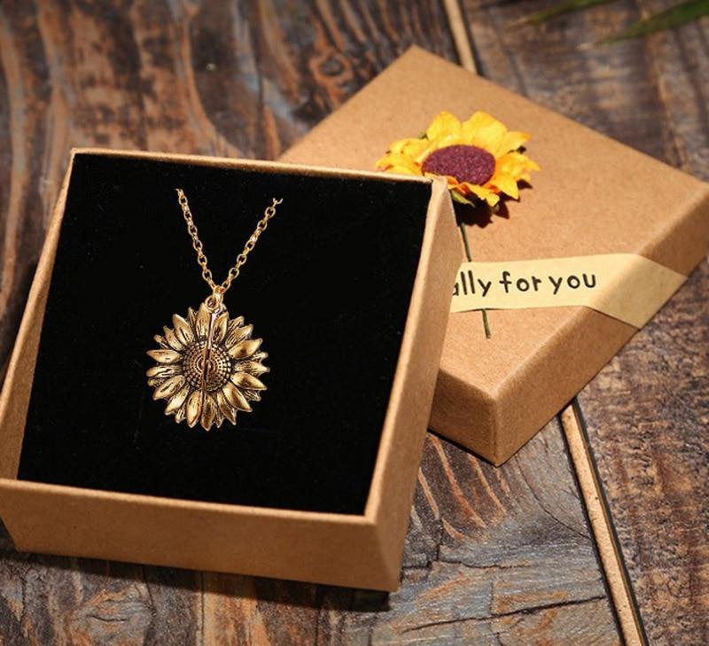 "You Are My Sunshine" Sunflower Necklace-Your Soul Place