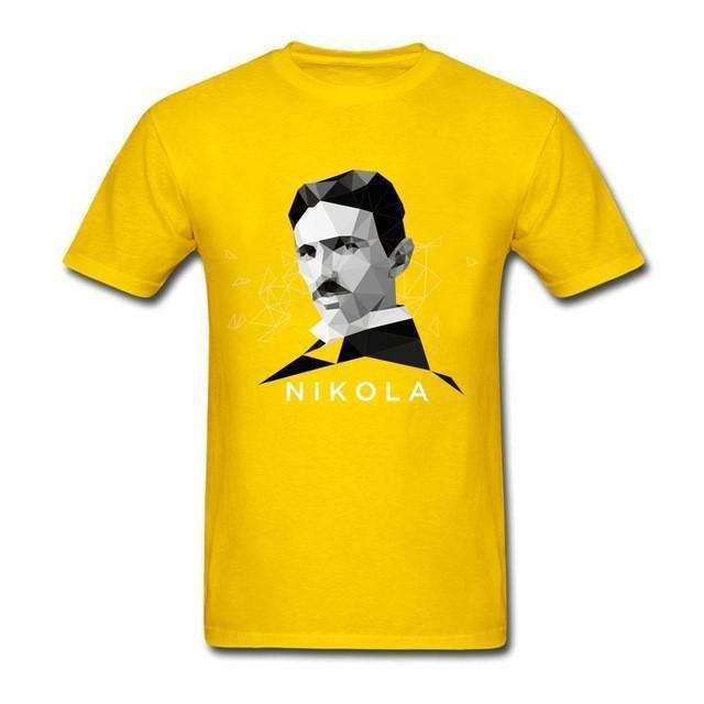 Nikola Tesla Geometric Abstract Shirt