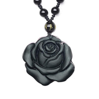 Thumbnail for Obsidian Rose Pendant-Your Soul Place