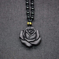 Thumbnail for Obsidian Rose Pendant-Your Soul Place