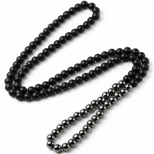 Onyx and Hematite Balancing Protection Necklace-Your Soul Place