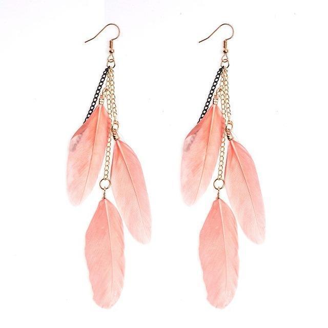Paradise Feathers Dangling Earrings-Your Soul Place