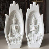 Thumbnail for Prayers of Buddha 2-Piece Sandstone Statue-Your Soul Place