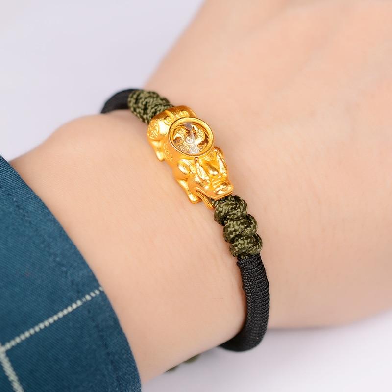 Lucky Rotating Windmill Pixiu Braided Rope Bracelet-Your Soul Place