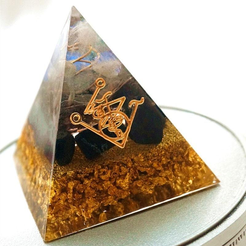 Cleansing Black Obsidian Orgonite Pyramid-Your Soul Place
