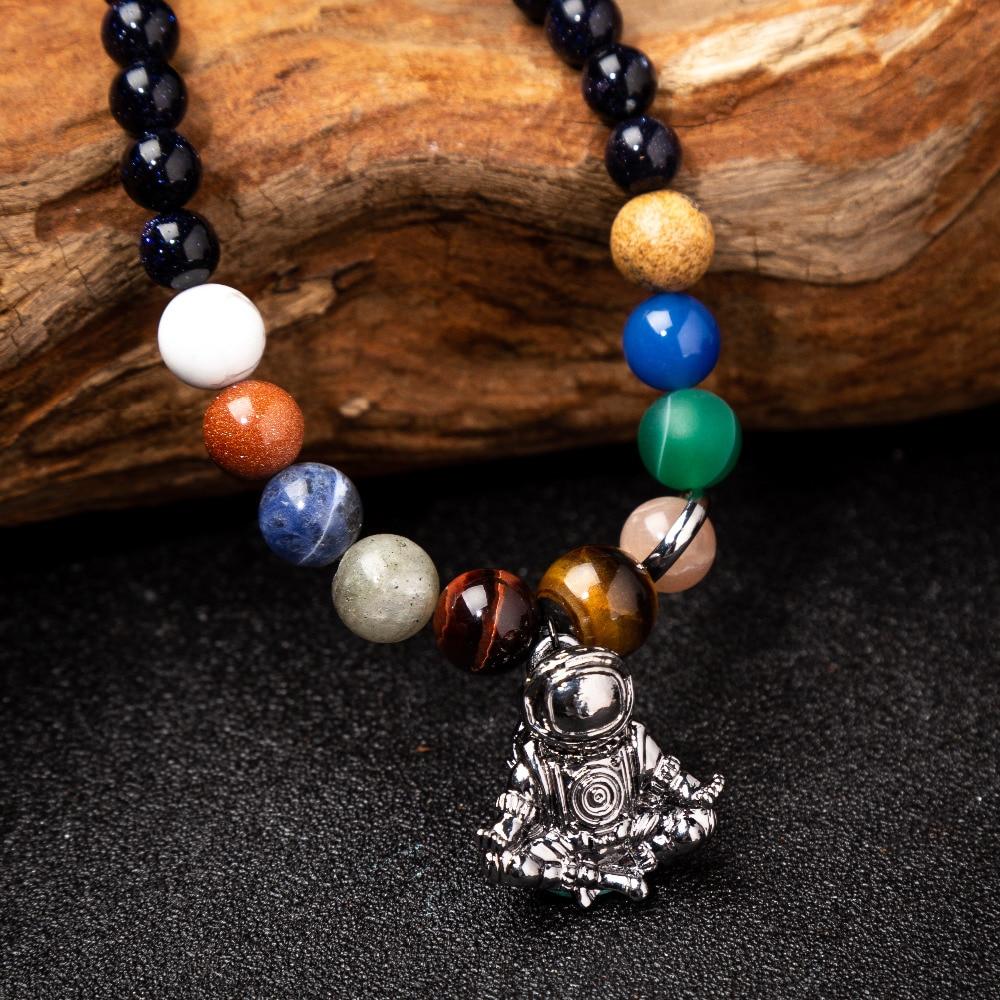 Astronaut Meditation in the Universe Gemstone Necklace-Your Soul Place
