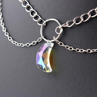 Thumbnail for Shining Crystal Crescent Moon Pendant Multi-layer Necklace-Your Soul Place