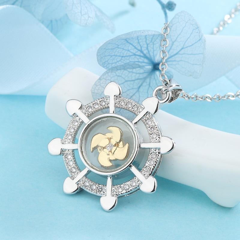 Wheel of Fortune Necklace with Rotating Windmill inside-Your Soul Place