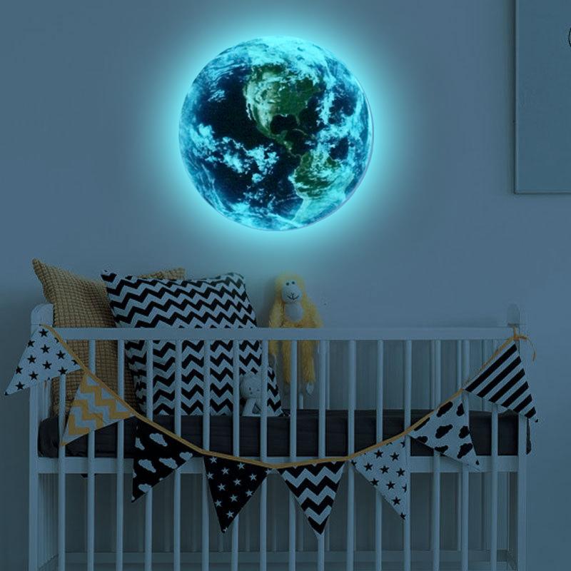 Blue Glow in the Dark Earth 3D Wall Sticker-Your Soul Place