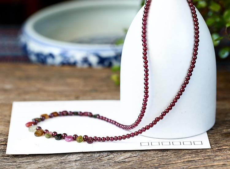 Handmade Boho Red Garnet Necklace-Your Soul Place