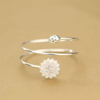 Thumbnail for Silver Blooming Lotus Flower Bracelet-Your Soul Place