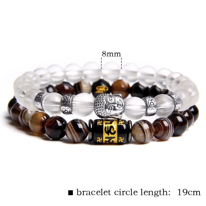 Buddha + Six True Words Mantra Bracelet Set-Your Soul Place