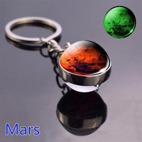 Thumbnail for Glow In The Dark Solar System Planet Double Sided Glass Ball Keychain-Your Soul Place