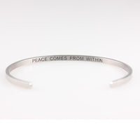 Thumbnail for Positive Inspirational Quote Stainless Steel Bangle Bracelet - 5