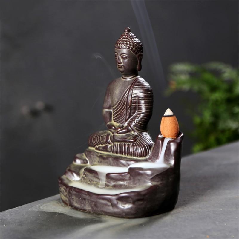 Calming Maitreya Buddha Backflow Incense Burner-Your Soul Place