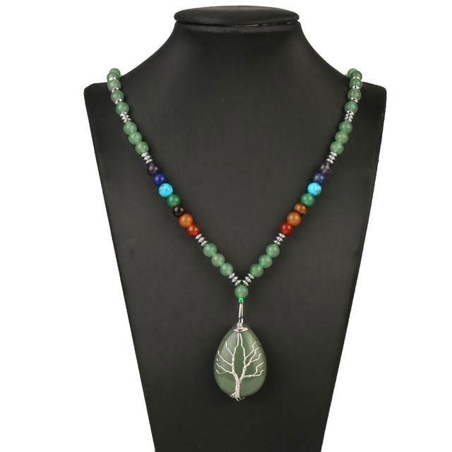Tree of Life X Chakra Stone Pendant Necklace